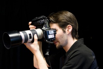 Michael Gelfert bei der Arbeit im Studio